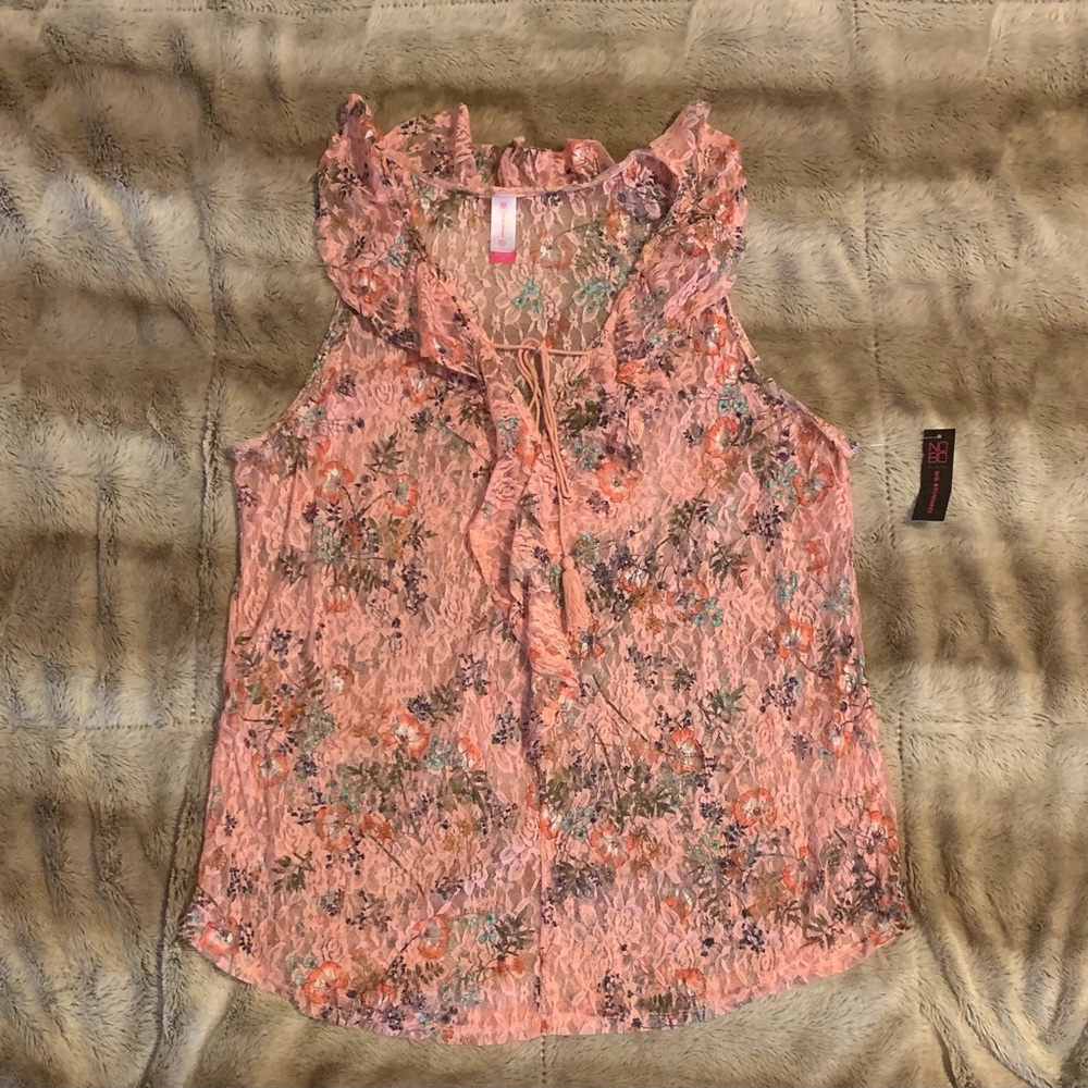 PINK LACE TANK
